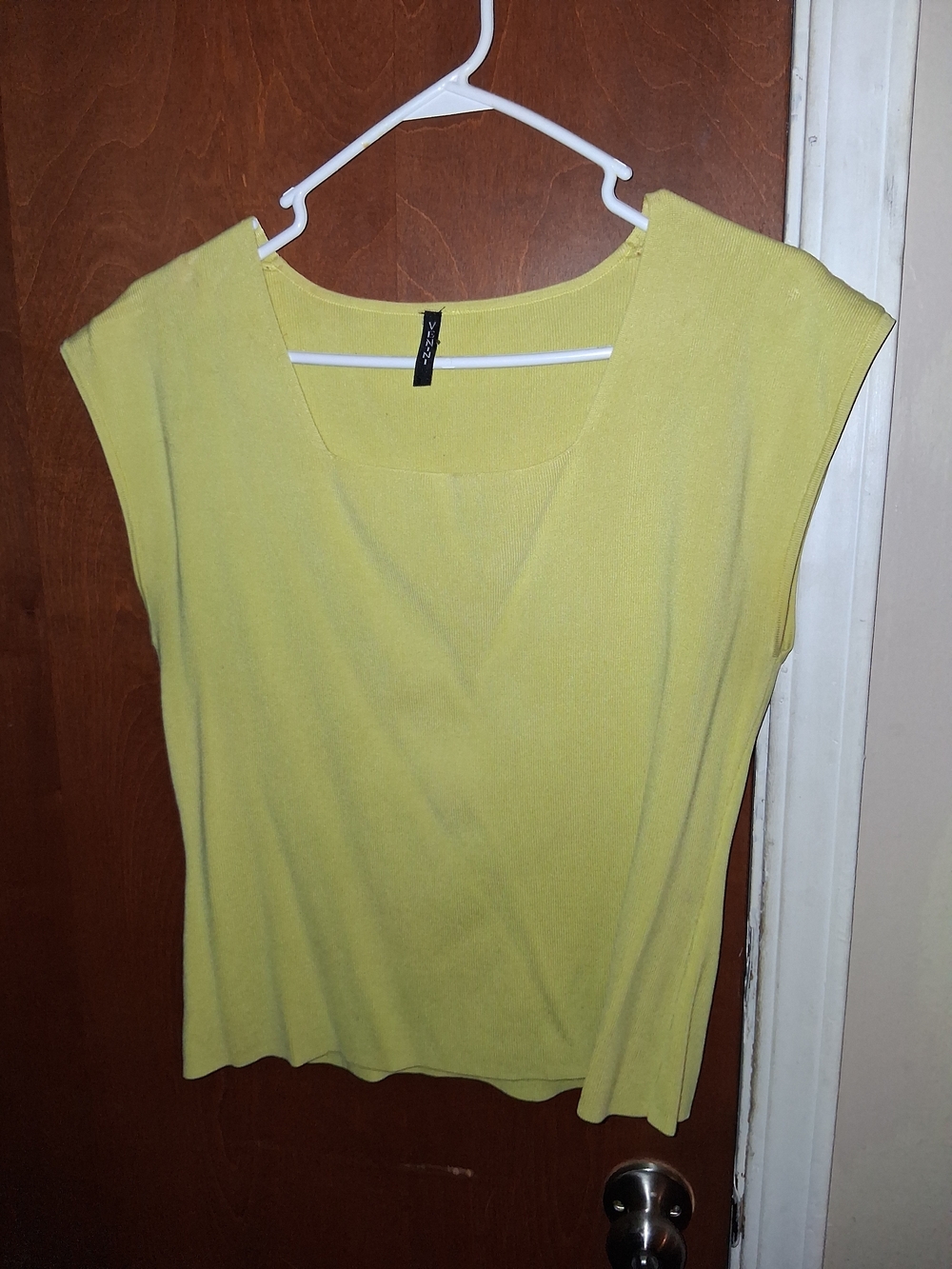 Venini Lemon-Yellow Cap Sleeve Tank Top